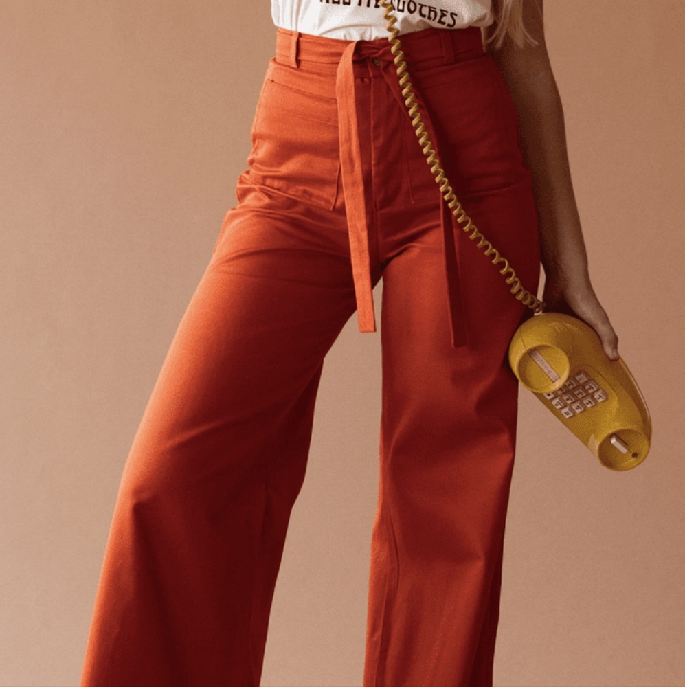 Sugarhigh Lovestoned Woody pant in terracotta size 0